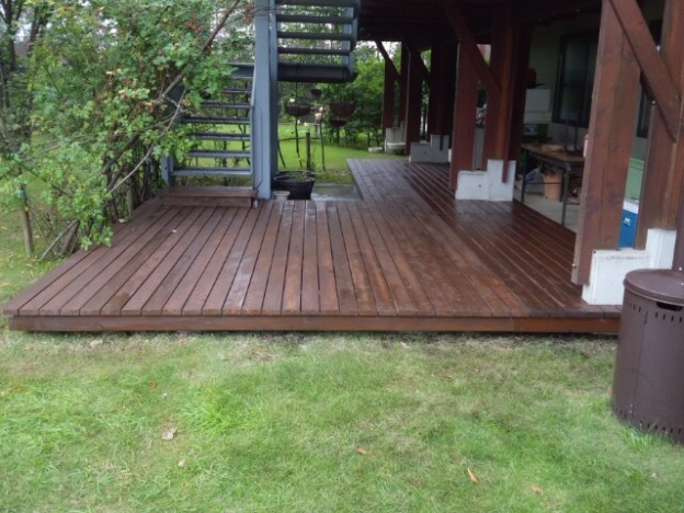 ～外部木製デッキ製作①～