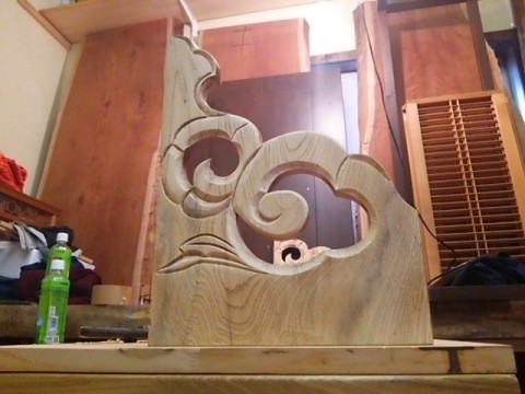 ~神棚制作、新たにリメイクします。2~仕上げ彫り、組立編