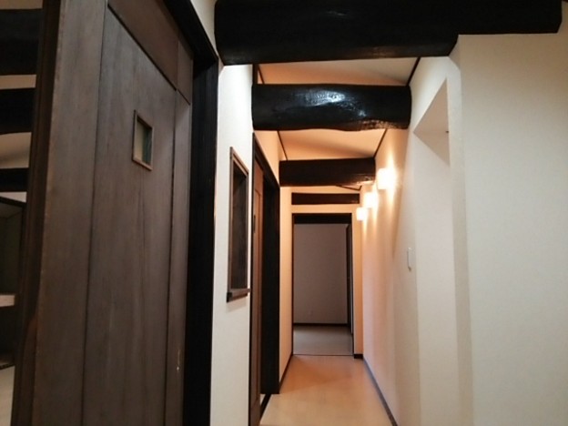 丸太が見えるリフォーム工事