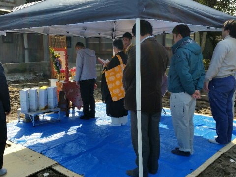 田家の家⑤起工式（地鎮祭）を行いました♪
