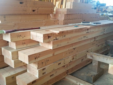 田家の家⑥構造材の手刻み作業♪