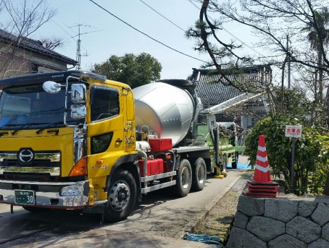 田家の家⑧コンクリート作業（基礎工事）♪