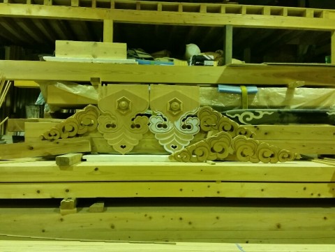 お寺様リフォーム⑤　懸魚（げぎょ）と虹梁（こうりょう）♪