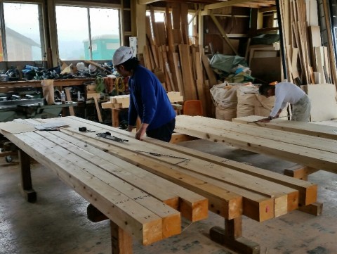 「本江の家。」新築③　墨付け＆手刻み作業♪
