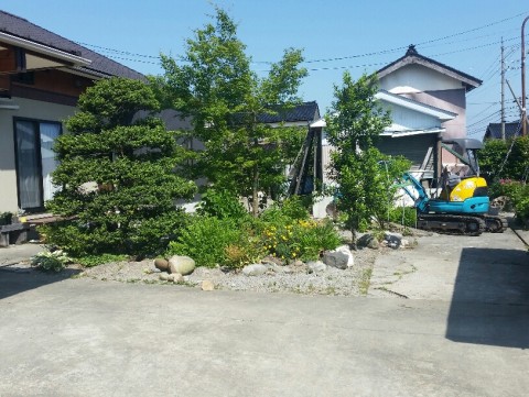 入善の外部工事①　お庭リフォーム♪