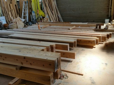 「宇奈月の家③」 手刻み作業（墨付け偏）