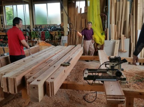 「宇奈月の家⑤」手刻み作業 （木材加工偏）♪