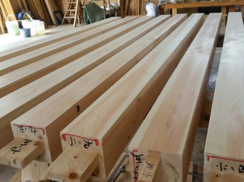 上棟前の手刻み作業～♪