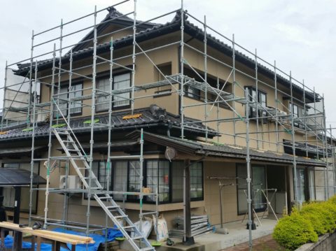 外壁工事始まりました♪