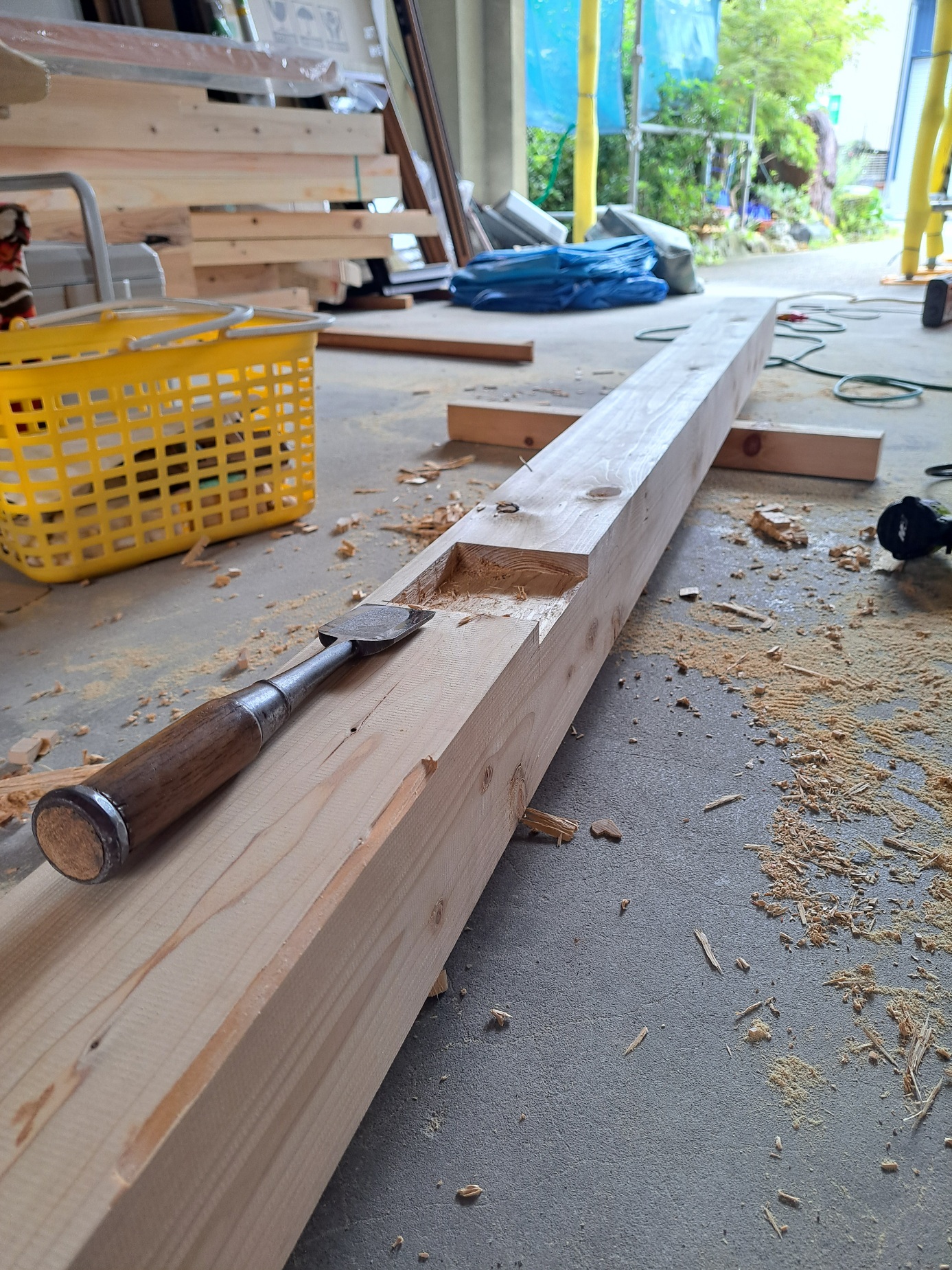 鉄骨造りのリフォーム工事③ 水廻り下地作業。